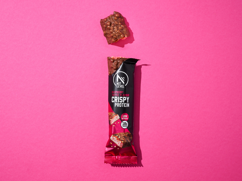 Crispy Protein Raspberry Toffee - 12 Repen image number 2